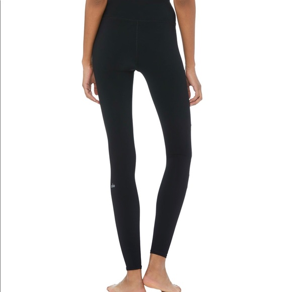 SOLD ALO YOGA LEGGINGS HIGH WAIST RIPPED WARRIOR - Picture 2 of 7